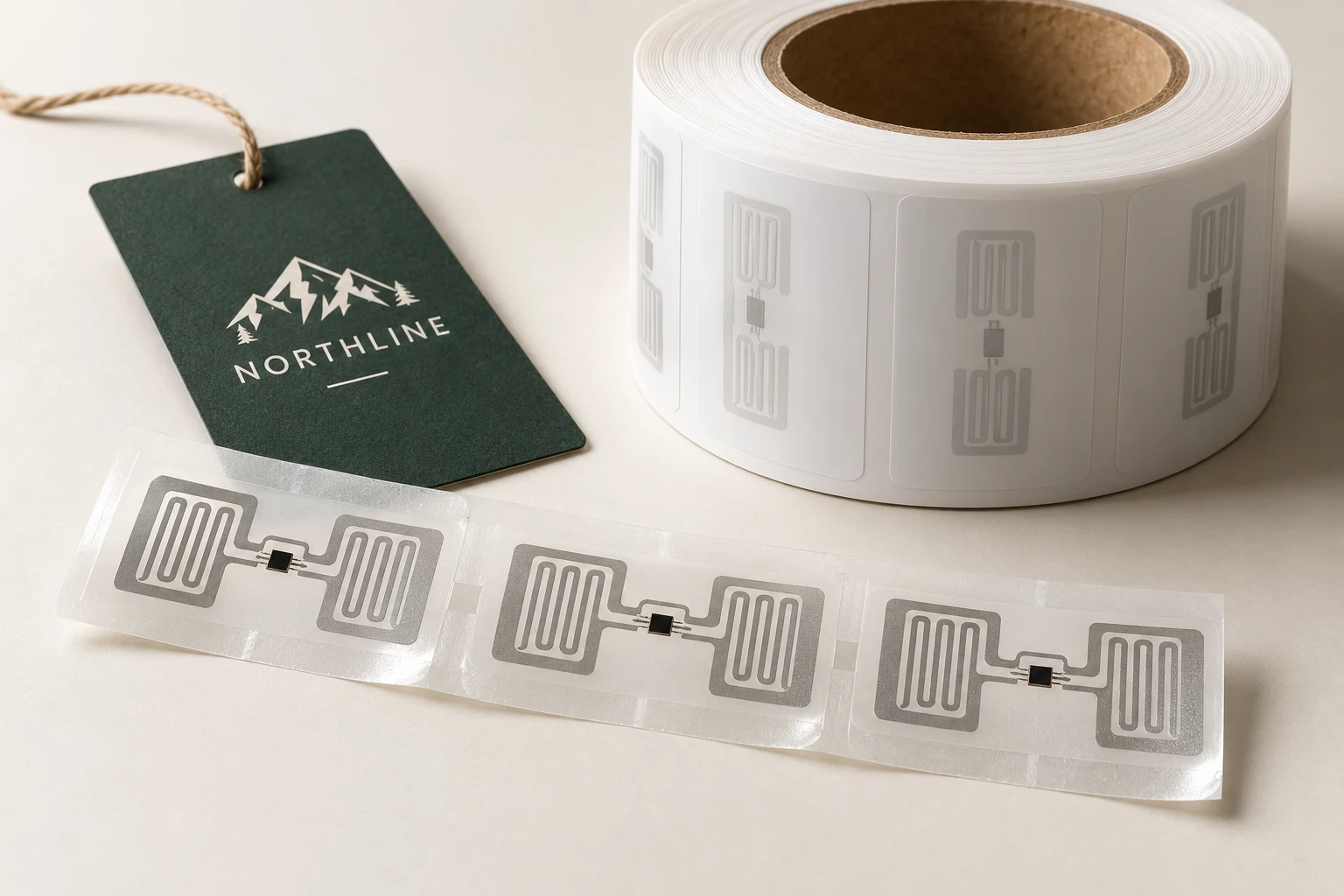 Illustrative RFID label and inlay